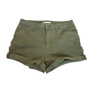 SO Women's High Waist Green Shorts